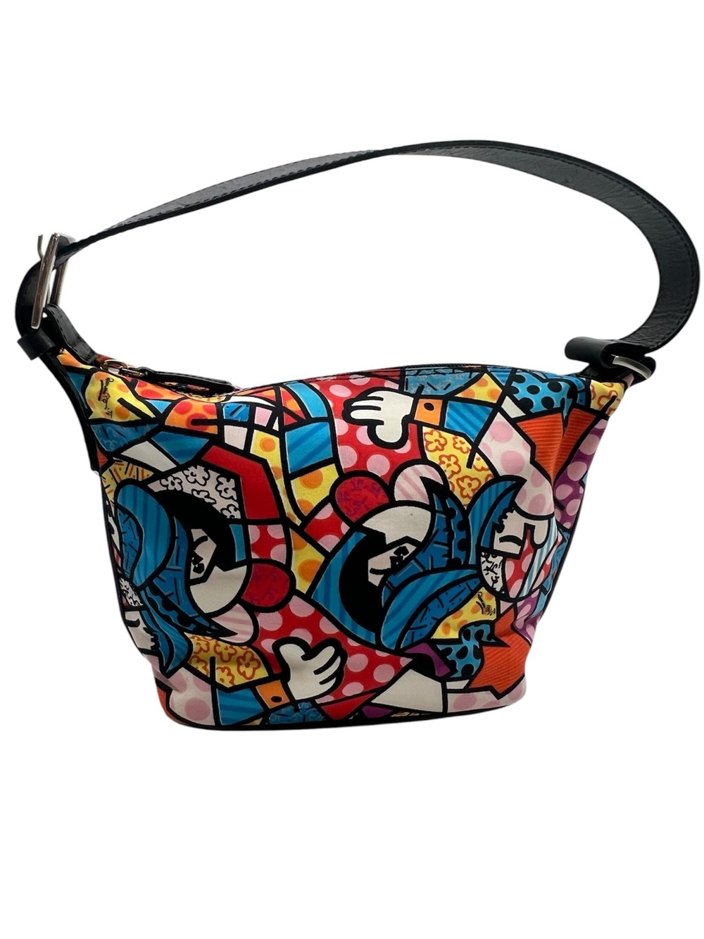 Donald J. Pliner X Romero Britto Couture Purse  Graffiti Collab Made In Italy